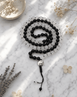 Yin Yang Balance Knotted 108 Beads Meditation Mala - Prayer Beads
