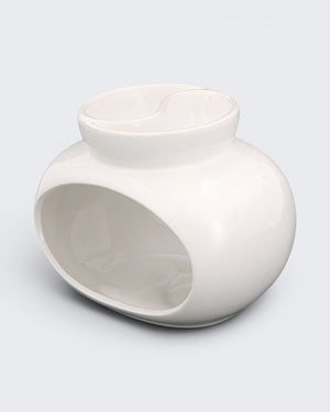 Yin Yang Ceramic Oil & Wax Melt Burner — White Aromatherapy Diffuser - Home Decor