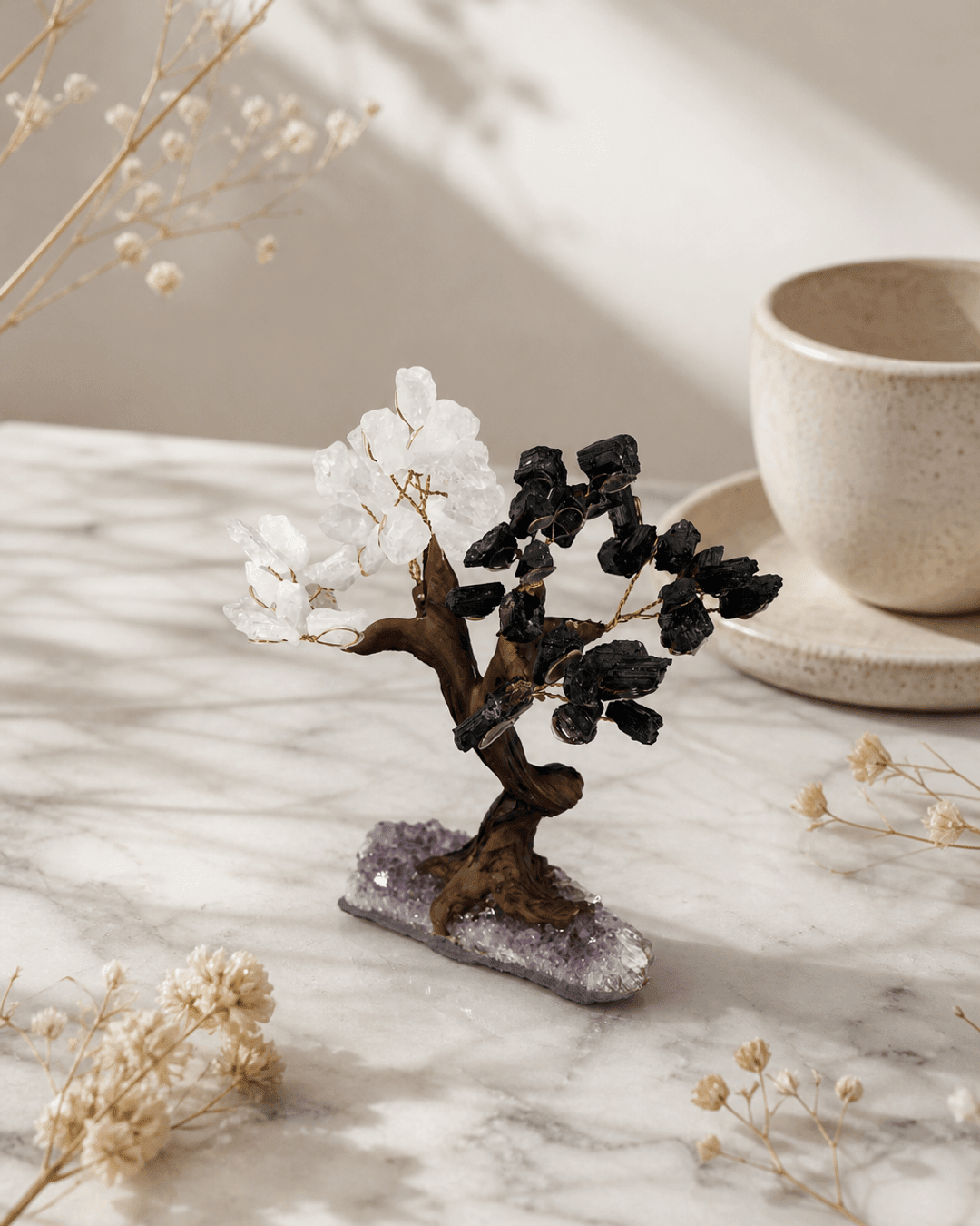 yin yang bonsai tree Yin Yang Gemstone Bonsai Tree for Balance