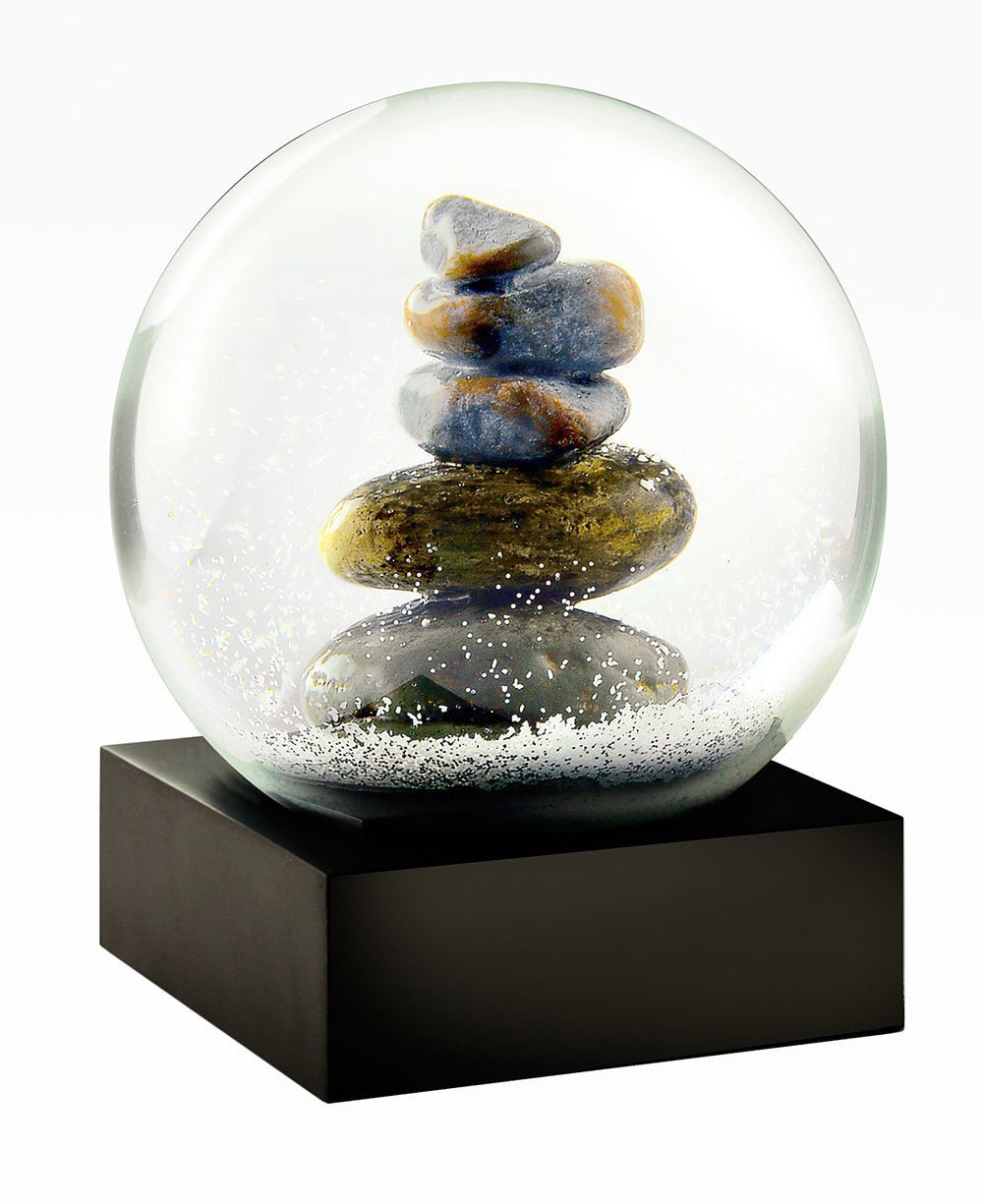 Zen Cairn Calming Snow Globe