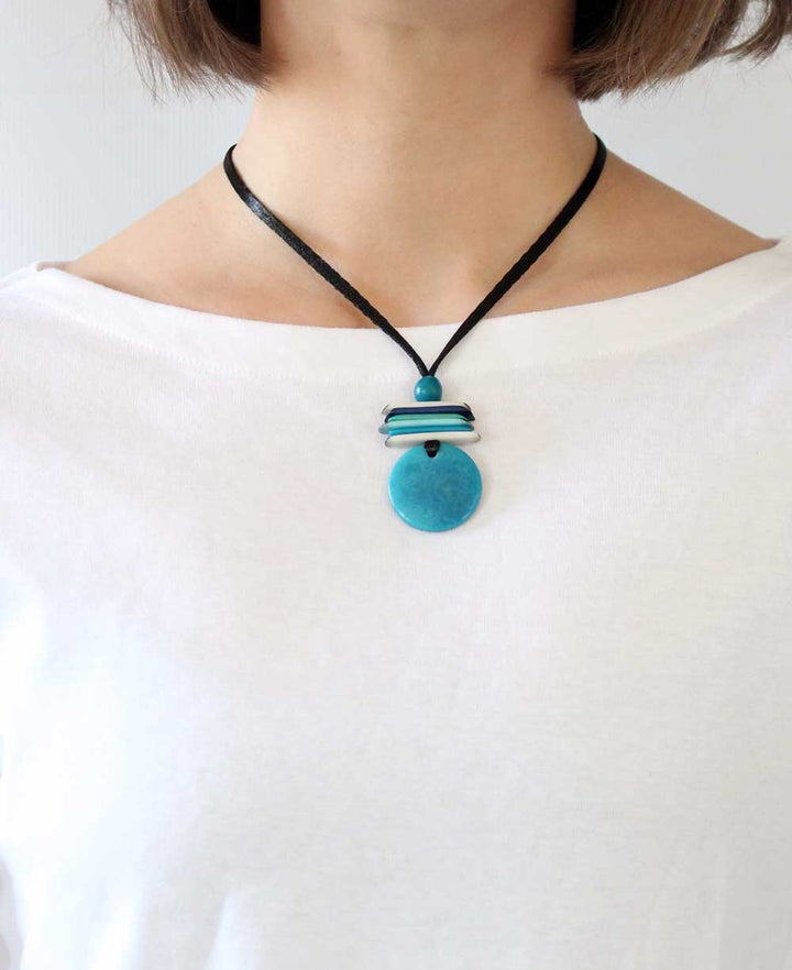 Zen Cairn Inspired Tagua Pendant Necklace - Necklaces