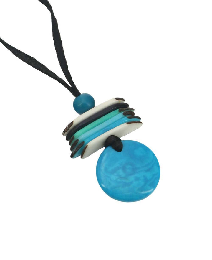 Zen Cairn Inspired Tagua Pendant Necklace - Necklaces