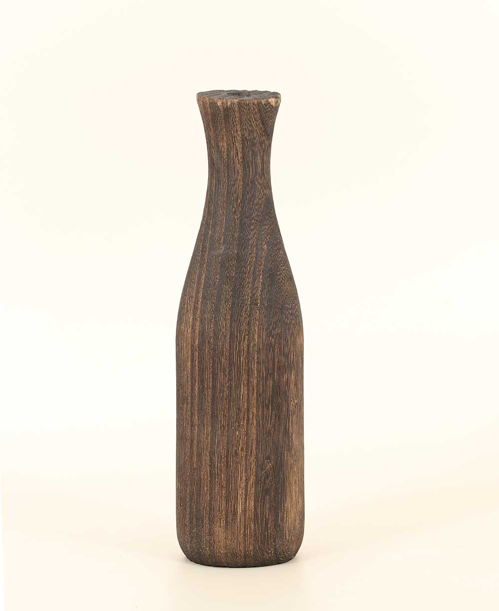 Zen - Inspired Charred Wood Decorative Vases - Vase Slender