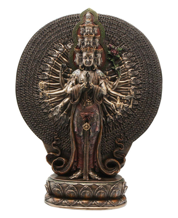 1000 Arms Avalokiteshvara Statue, Cold Cast Bronze - Sculptures & Statues