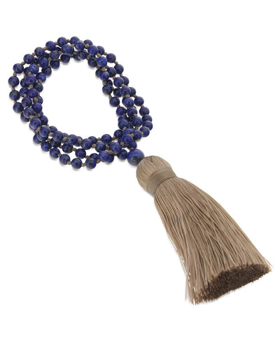 108 Lapis Lazuli Beads Knotted Meditation Mala - Prayer Beads