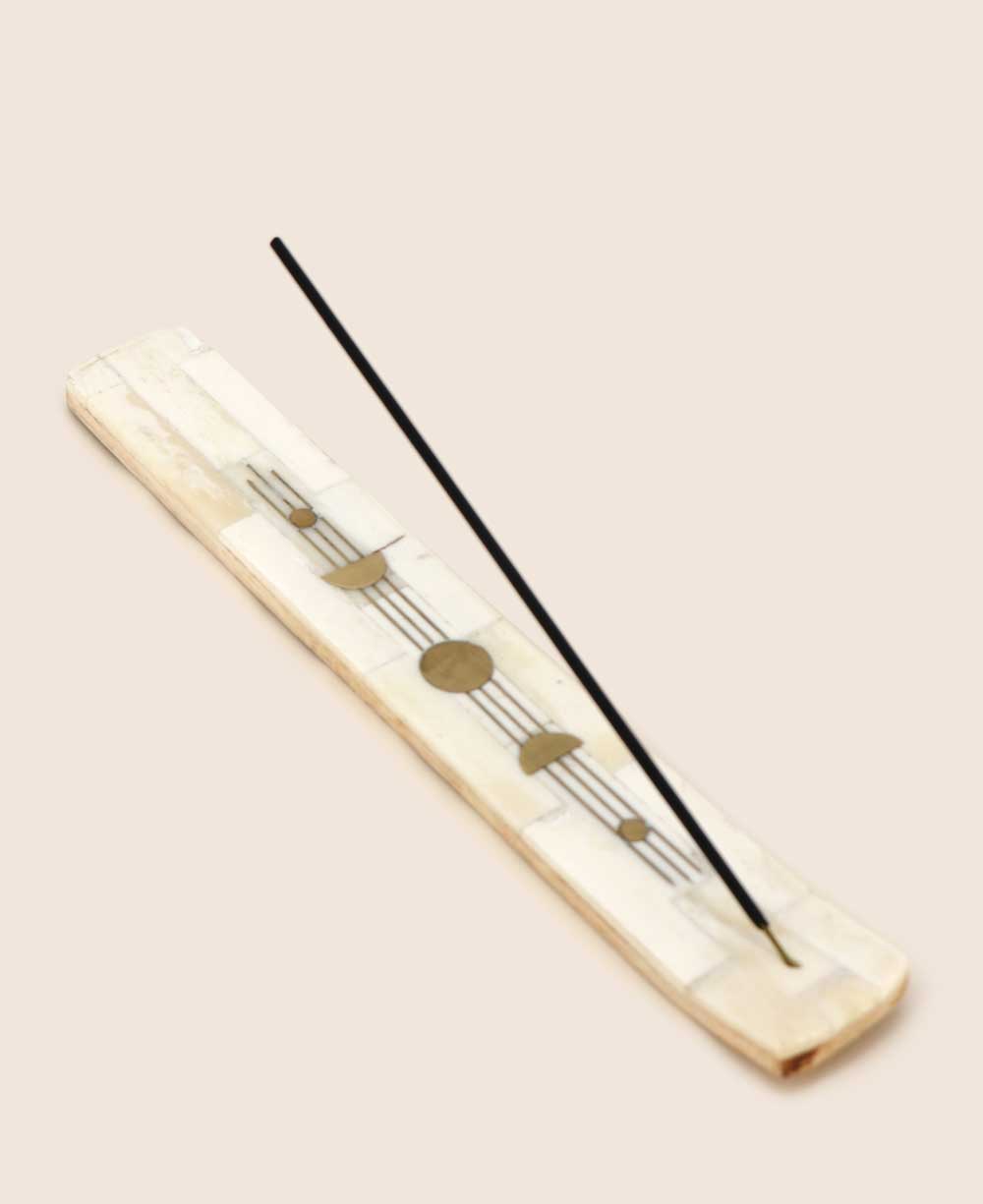 Alluring Moon Phase Fair Trade Incense Holder - Incense Holders