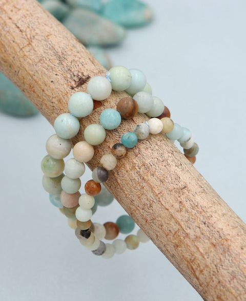 Gemstone and Sandalwood Mala Beaded Bracelet – Buddha Groove