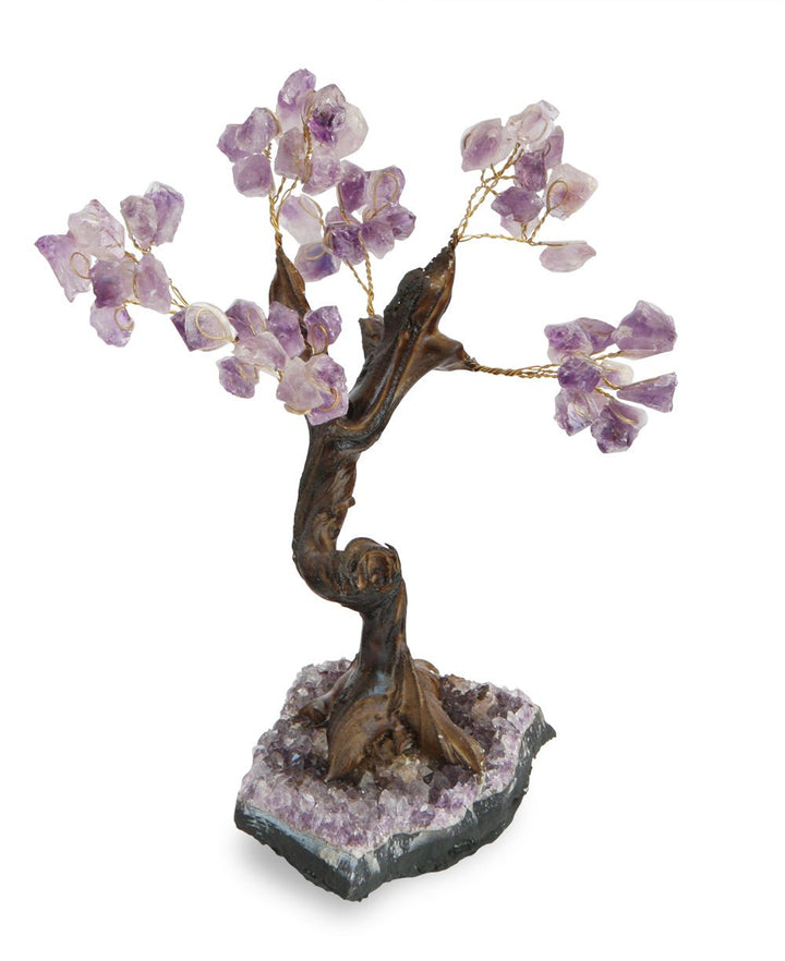 Amethyst Gemstone Bonsai Tree for Healing - Accents