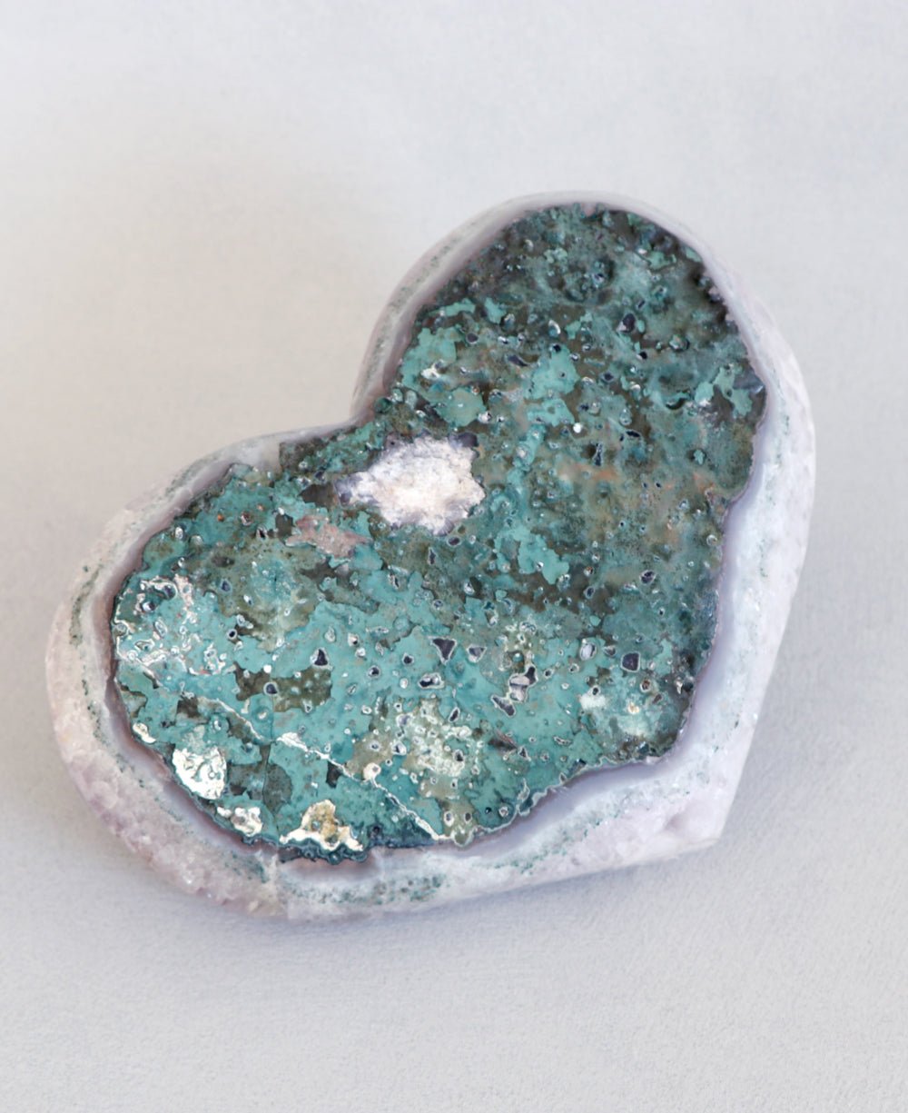 Amethyst Gemstone Heart and Specimen -
