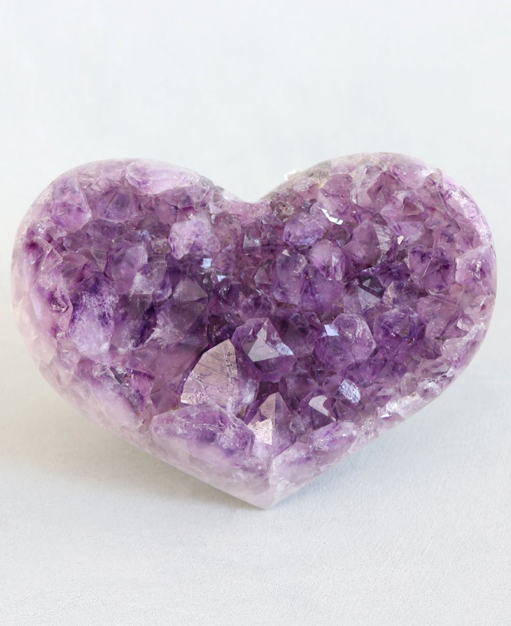 Amethyst Gemstone Heart and Specimen -