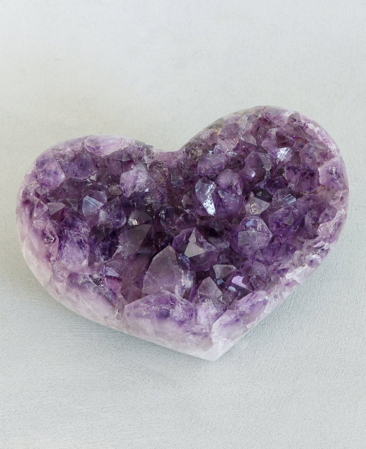 Amethyst Gemstone Heart and Specimen -