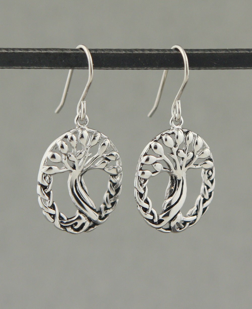 Ancient Tree of Life Earrings, Sterling Silver -