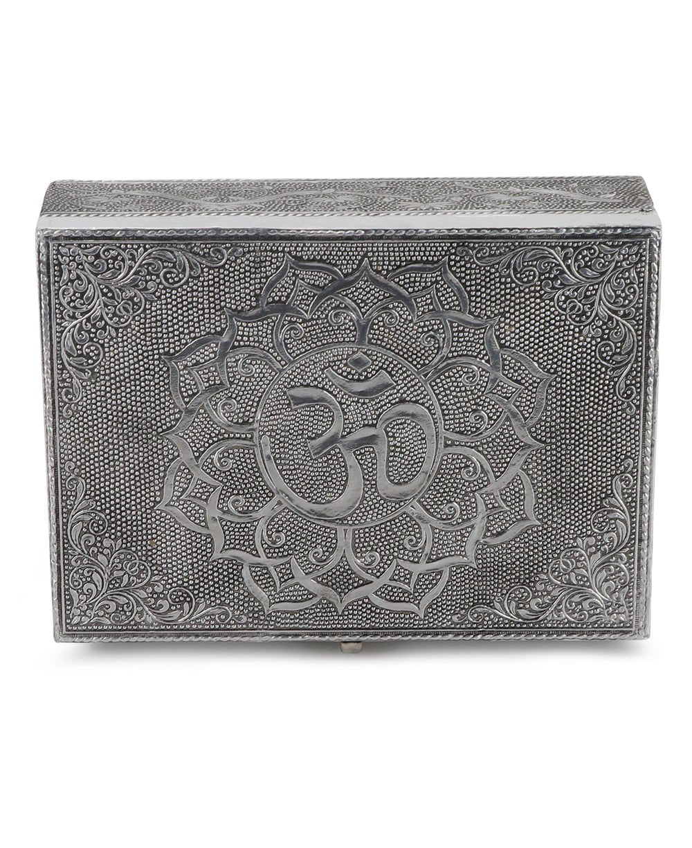 Antique-Style Spiritual Om Jewelry Box - Jewelry Holders