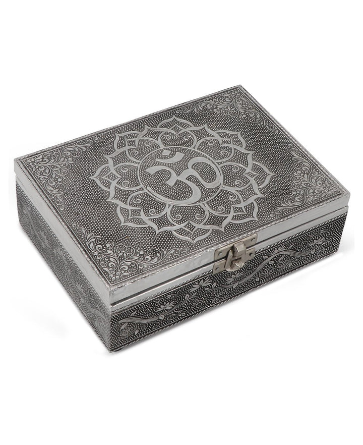 Antique-Style Spiritual Om Jewelry Box - Jewelry Holders