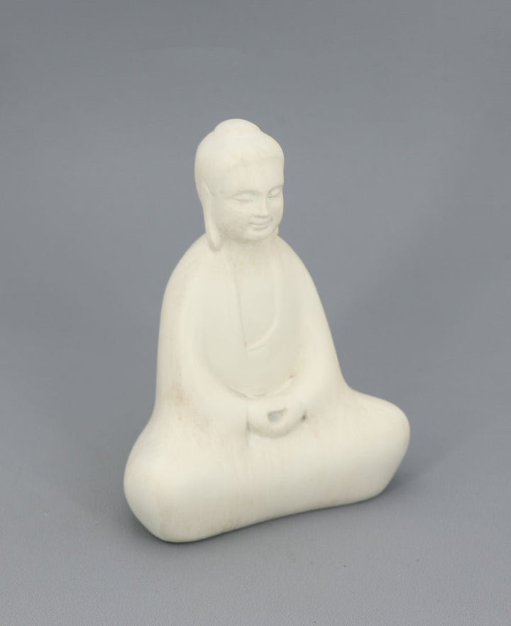 Antique Wash Abstract Meditating Buddha Statue - Sculptures & Statues
