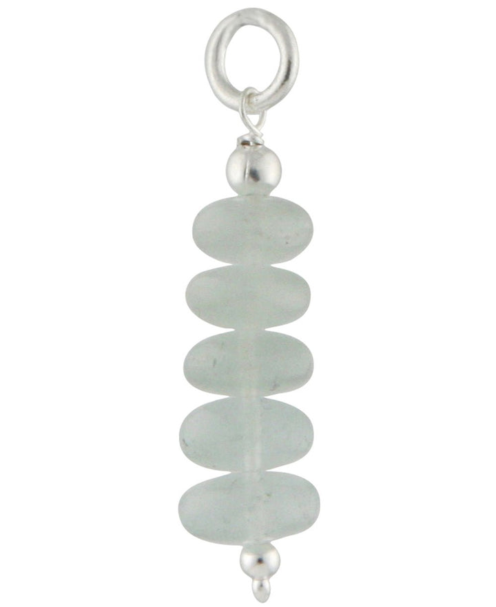 Aquamarine Stone Zen Cairn Pendant - Pendant