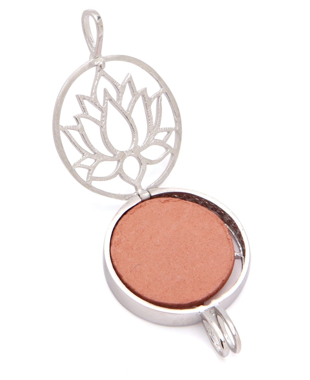 Aromatherapy Blooming Lotus Locket Pendant, Sterling Silver - Pendant