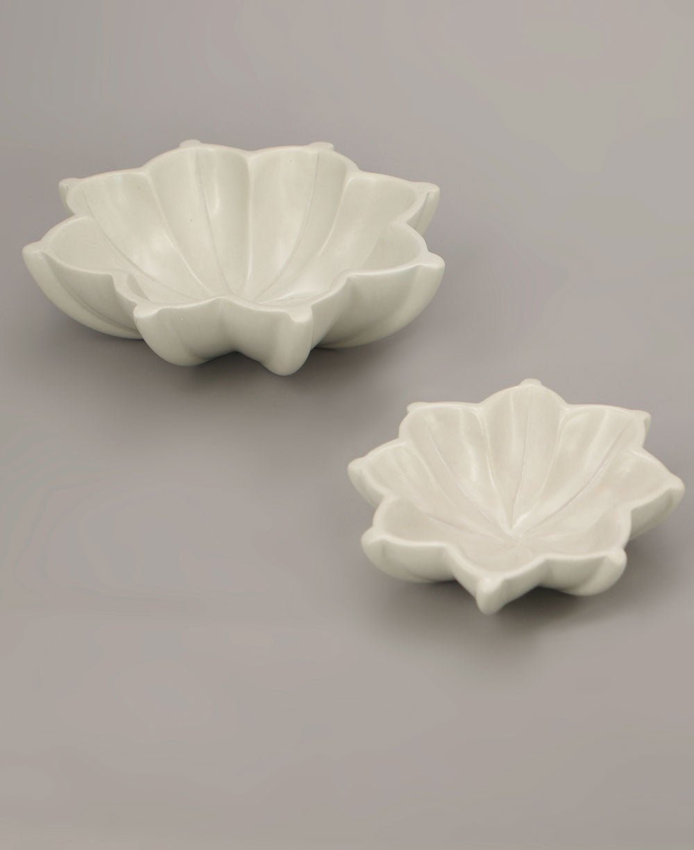 Artisan Hand-Carved Lotus Soapstone Bowls, Kenya - Bowls Small
