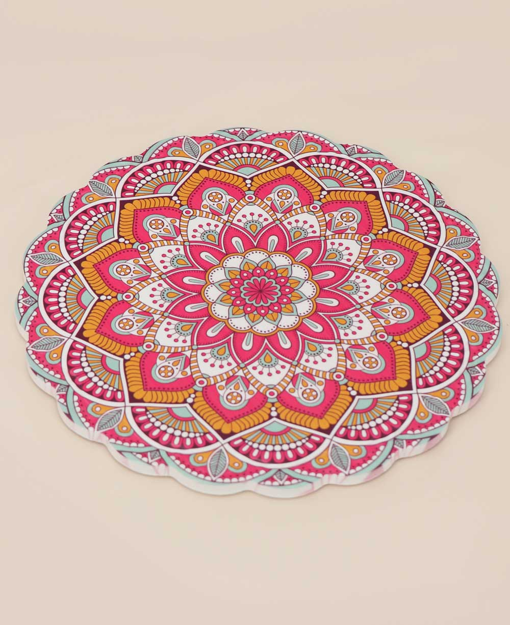 Artistic Ceramic Mandala Trivet - Trivets