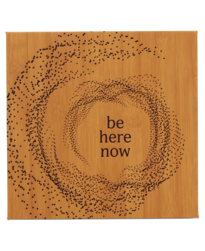 Artistic Dot Pattern Be Here Now Mindful Wall Hanging - Wind Chimes