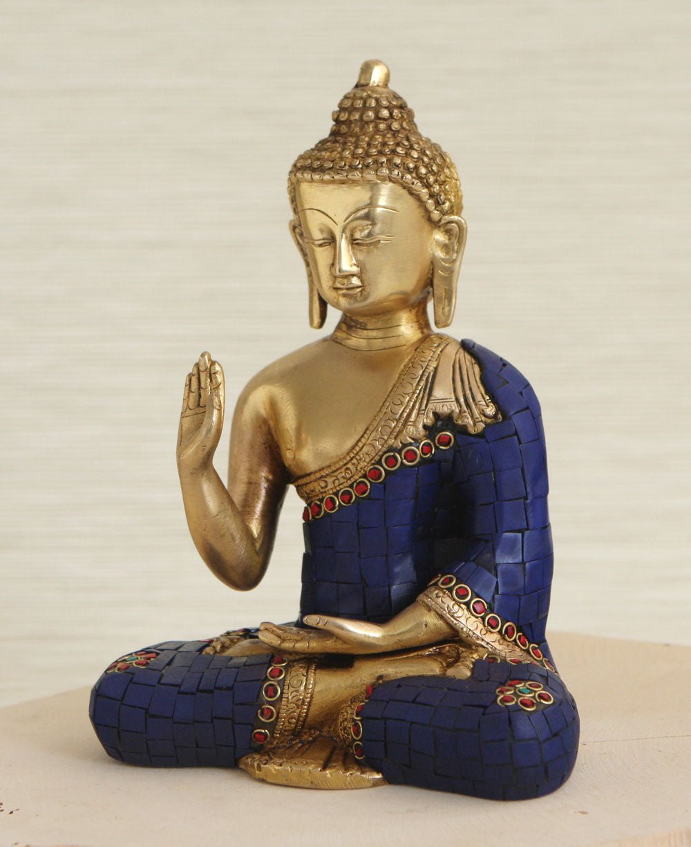 Artistic Mosaic Buddha Statue, Brass - Sculptures & Statues