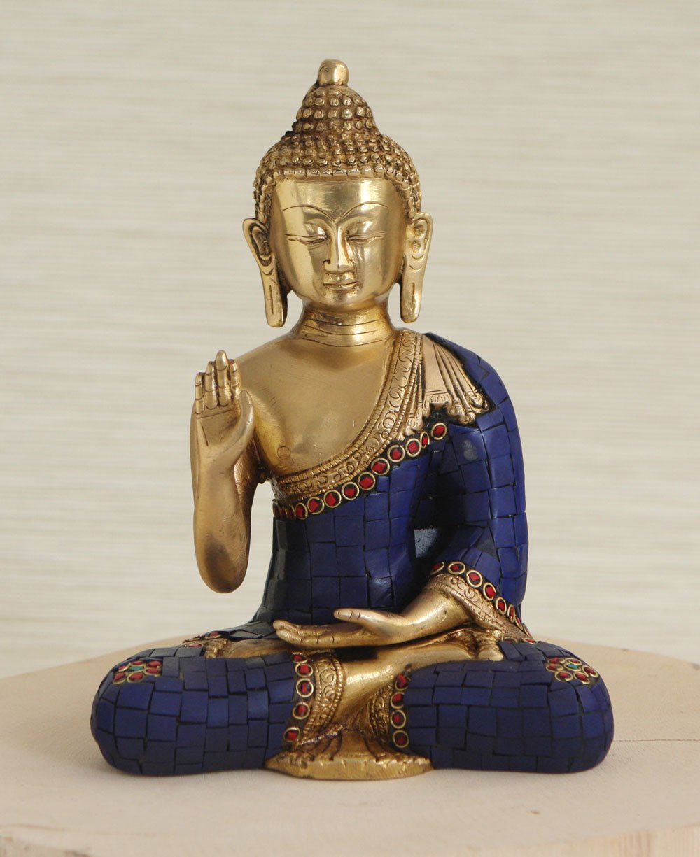 Artistic Mosaic Buddha Statue, Brass - Sculptures & Statues
