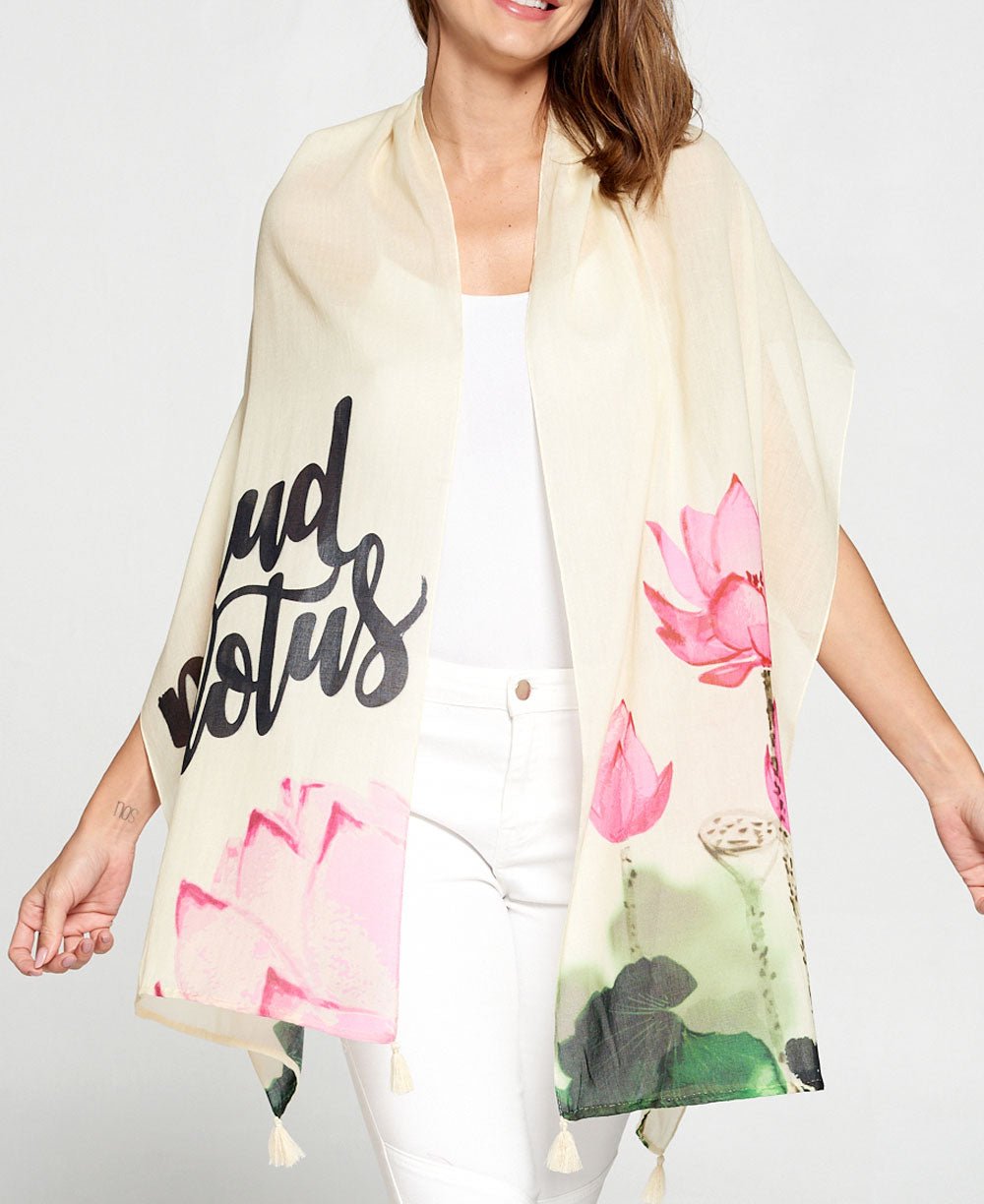 Artistic Print No Mud No Lotus Scarf - Scarves