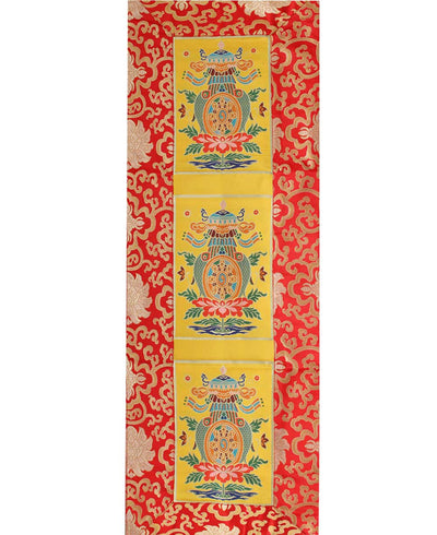 Auspicious Symbols Brocade Altar Mat and Table Runner - Table Runners