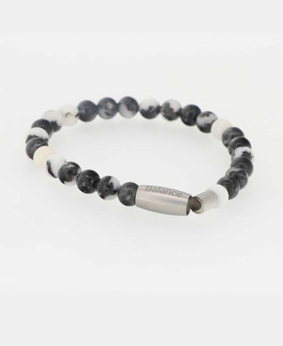 Balance Zebra Stone Gemstone Bracelet - Bracelets 7"