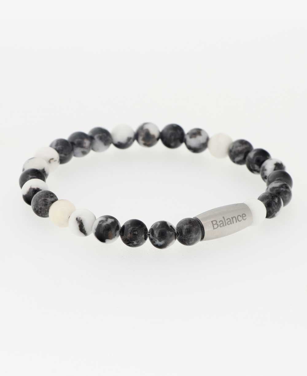 Balance Zebra Stone Gemstone Bracelet - Bracelets 7"
