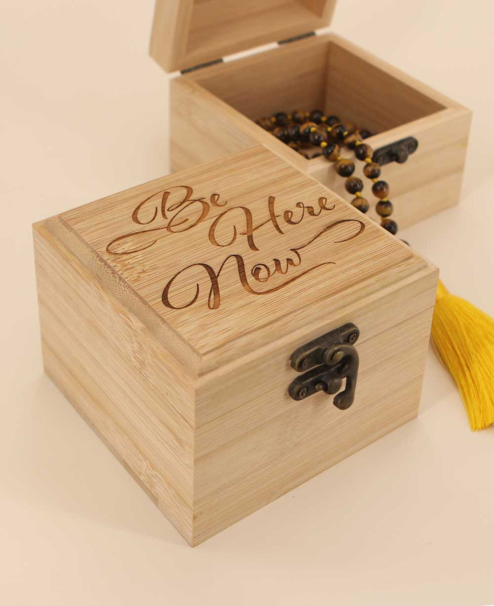 Be Here Now Bamboo Mala Box -