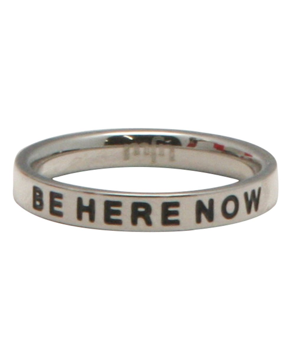Be Here Now Inspirational Ring - Rings Size 6