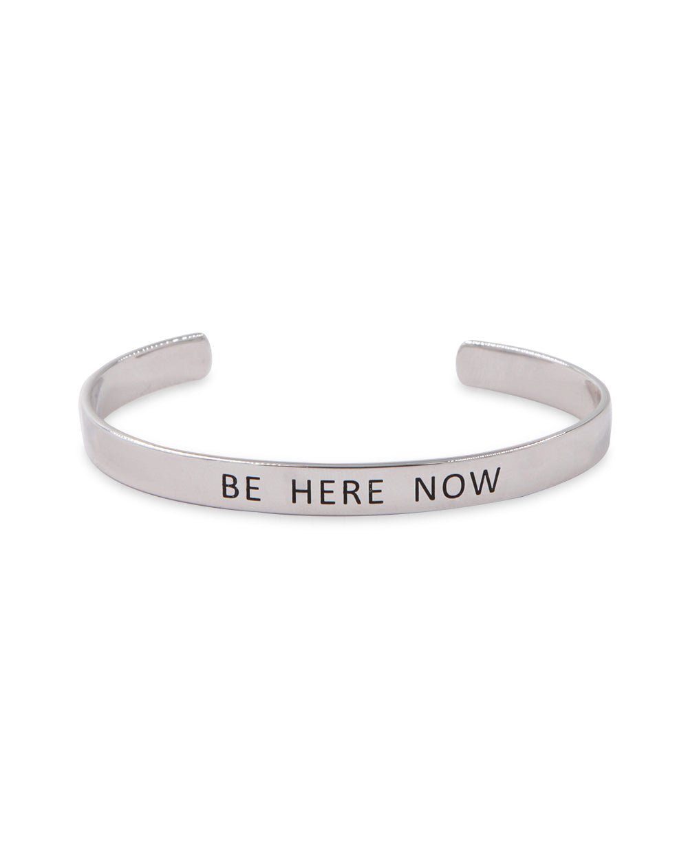 Be Here Now Sterling Silver Cuff Bracelet - Bracelets