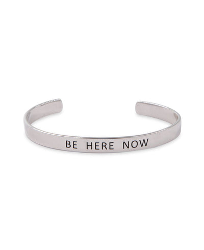 Be Here Now Sterling Silver Cuff Bracelet - Bracelets
