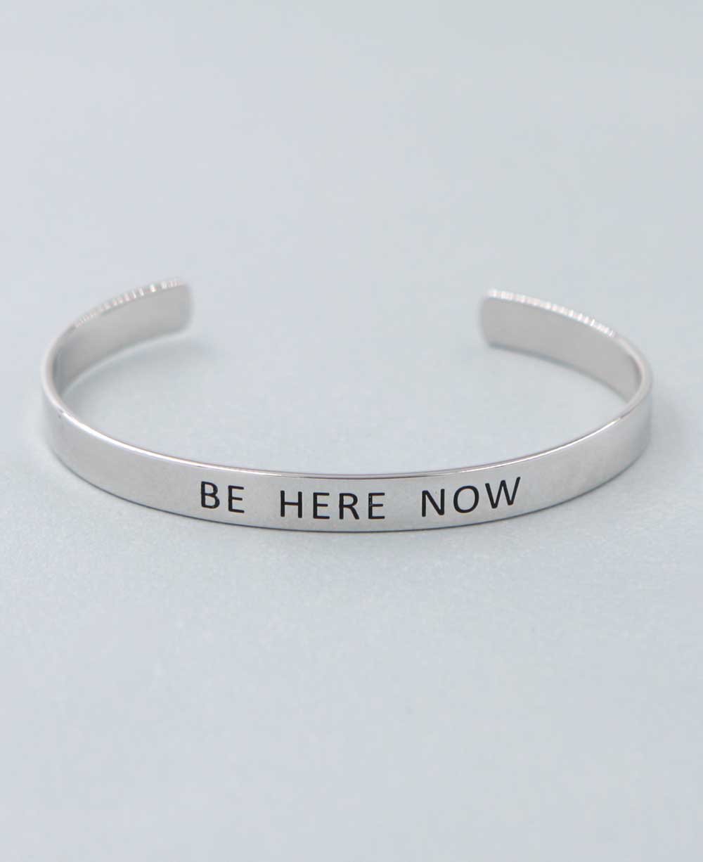 Be Here Now Sterling Silver Cuff Bracelet - Bracelets