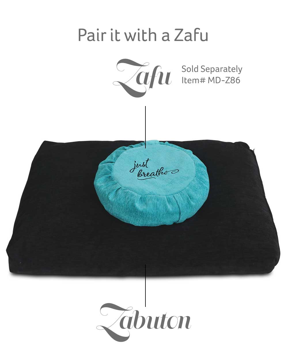 Black Zabuton Meditation Mat Cushion - Massage Cushions