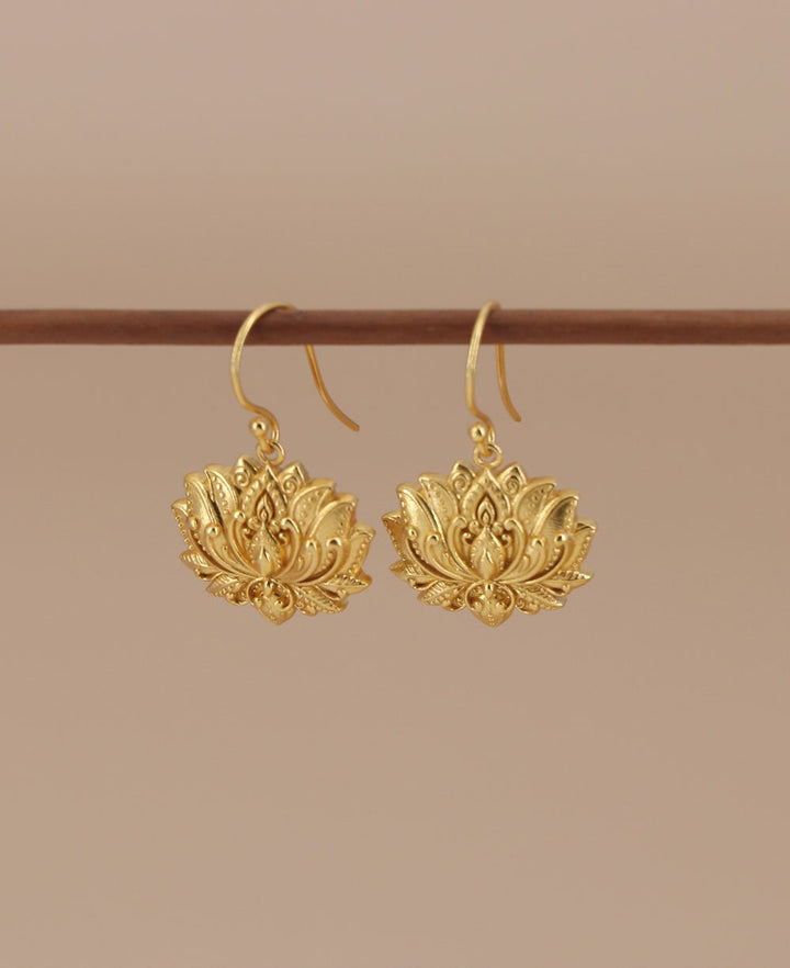 Blooming Lotus Earrings - Earrings