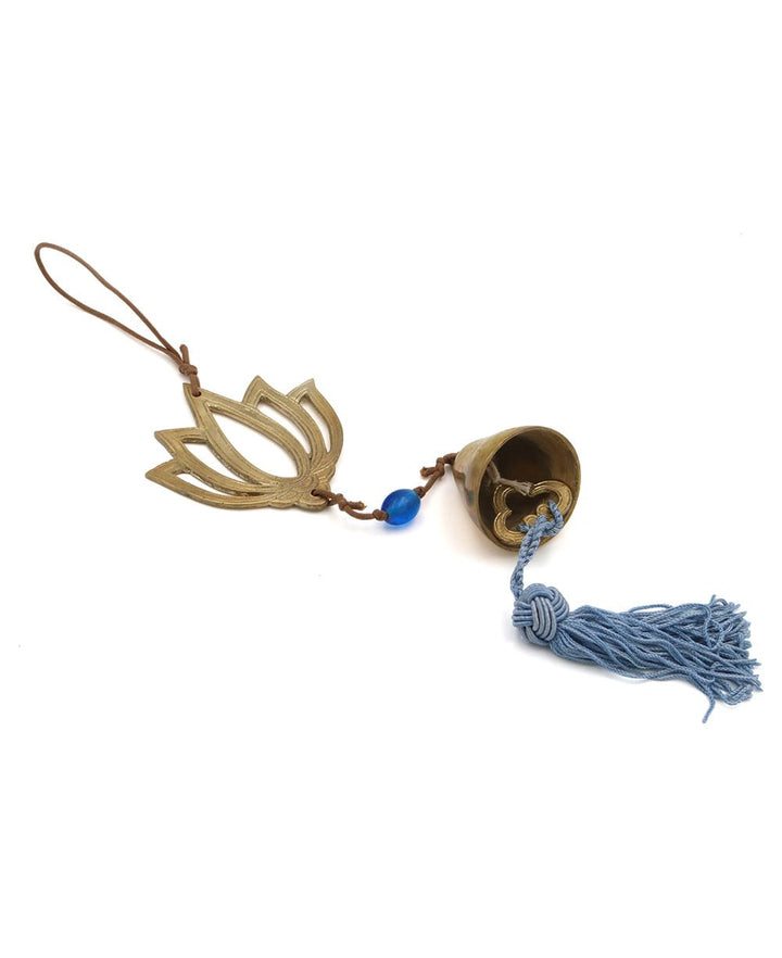 Brass Lotus Bell Chime, Fair Trade - Wind Chimes