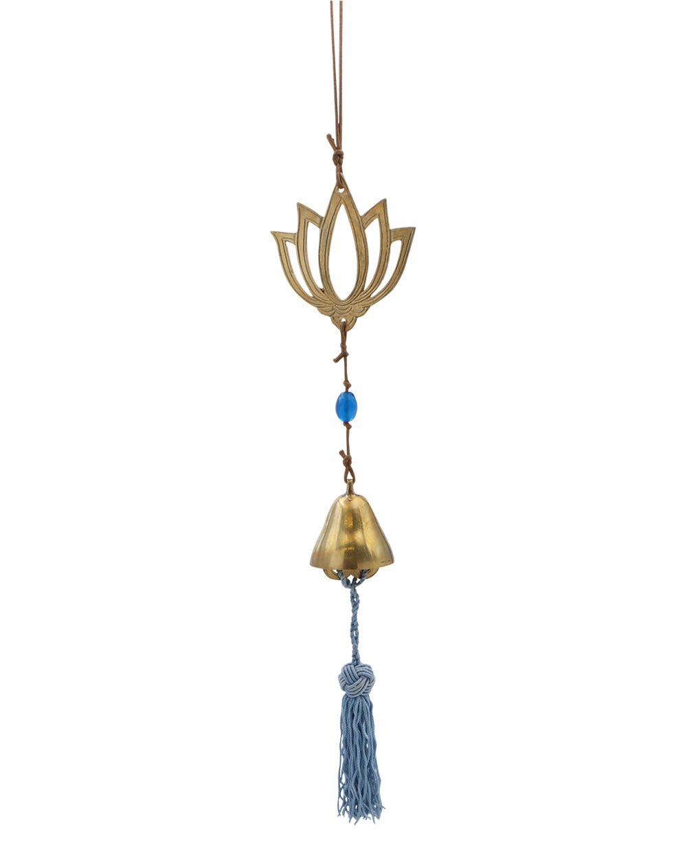 Brass Lotus Bell Chime, Fair Trade - Wind Chimes