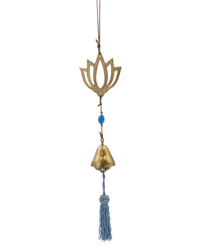 Brass Lotus Bell Chime, Fair Trade - Wind Chimes
