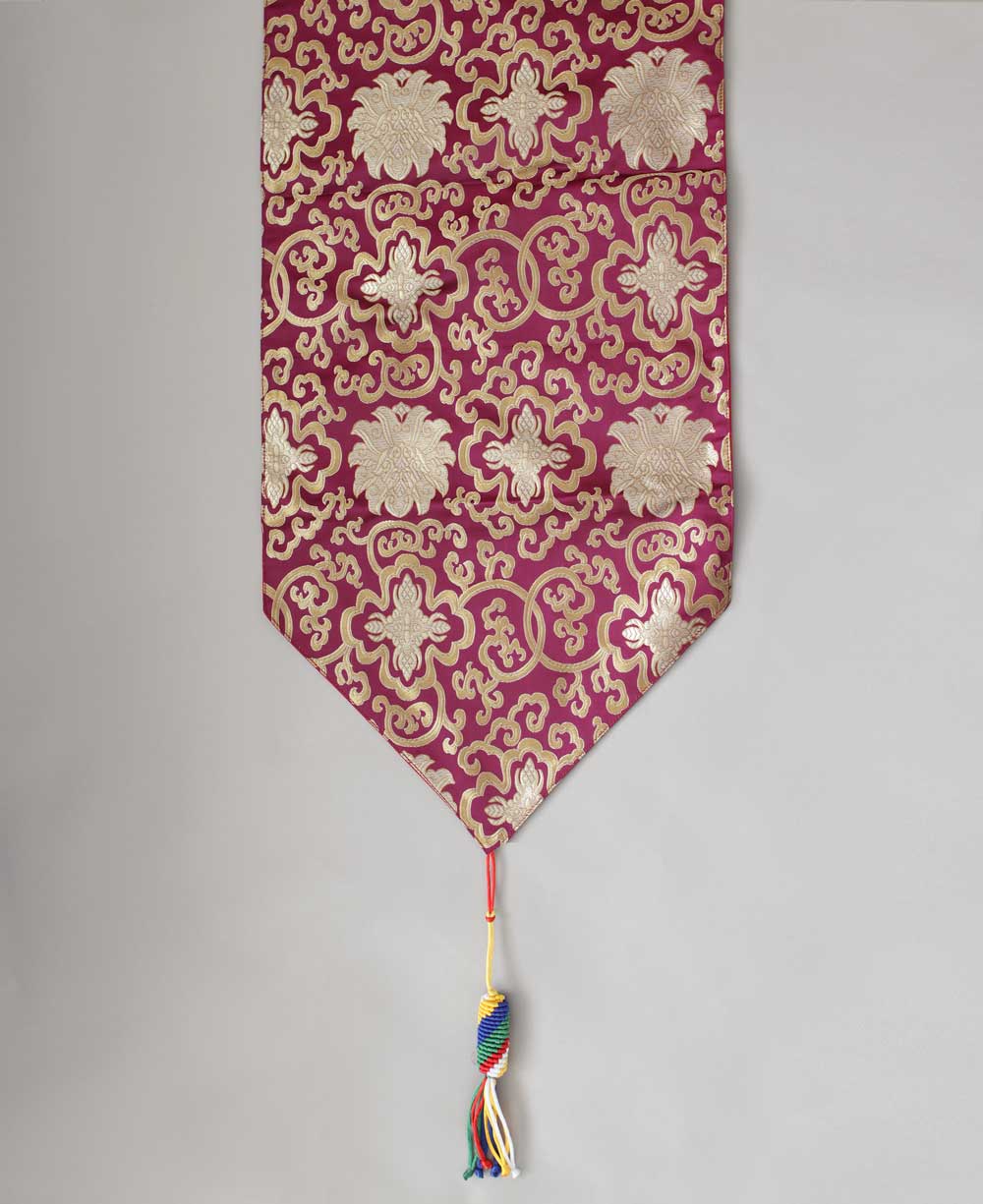 Brocade Altar Mat or Table Runner, Plum - Table Runners