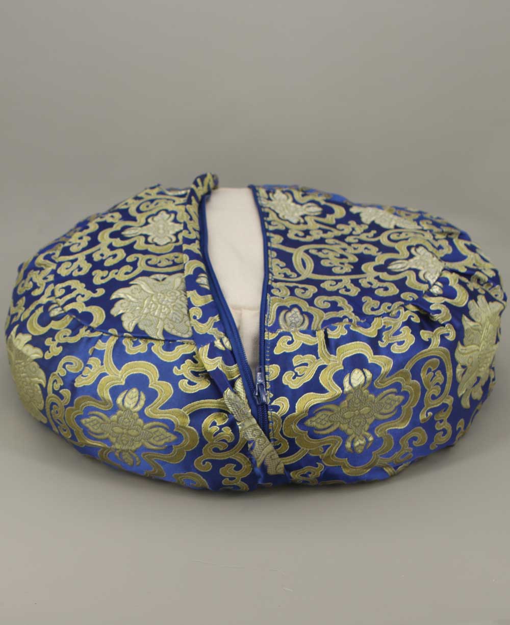 Brocade Zafu Cushion in Royal Blue - Massage Cushions