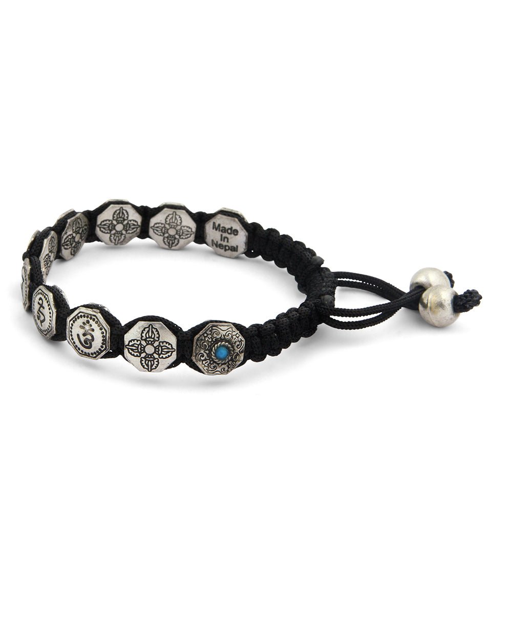 Buddhist Bracelet, Om Mani Padme Hum Tibetan Mantra - Bracelets