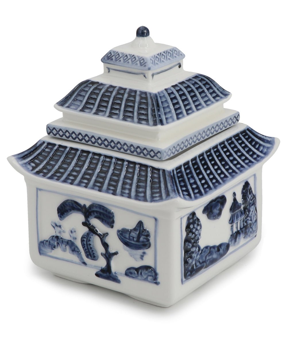 Candle Filled Chinoiserie Porcelain Pagoda - Candles