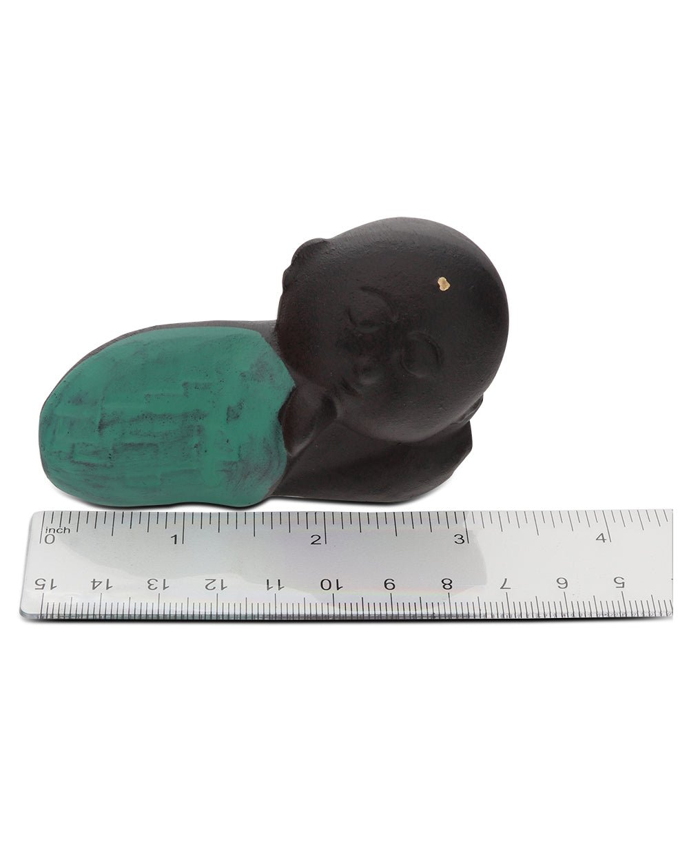 Cast Iron Resting Baby Jizo Statue, Made in Japan - Sculptures & Statues