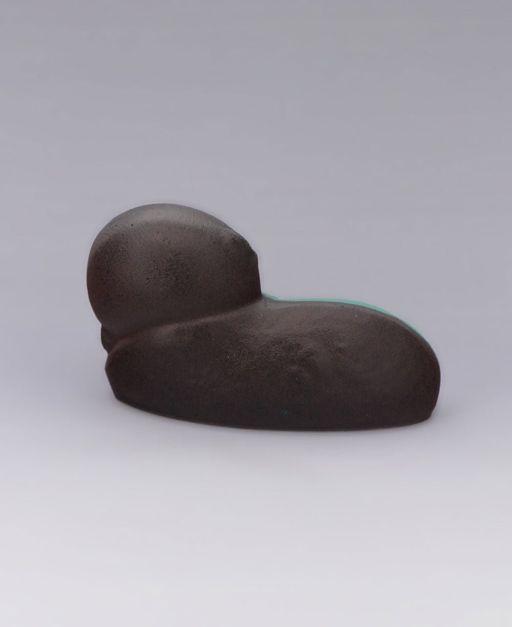 Cast Iron Resting Baby Jizo Statue, Made in Japan - Sculptures & Statues