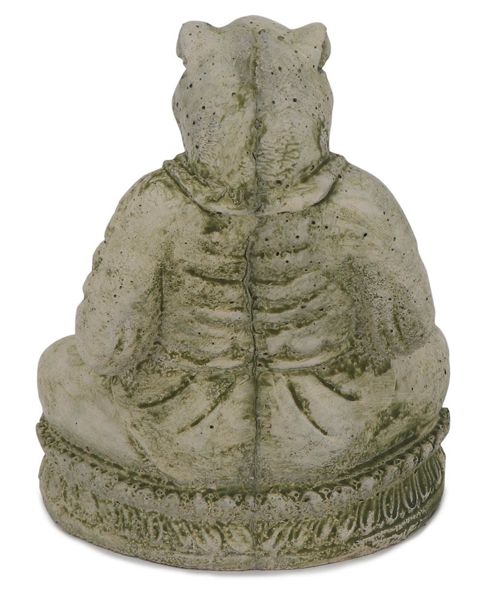 Cast Stone Meditating Zen Frog Statue USA Made - Sculptures & Statues