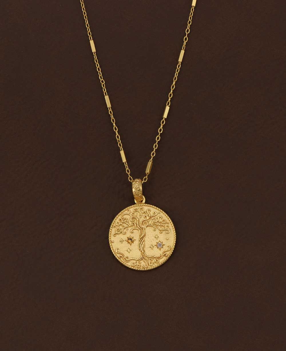 Celestial Tree of Life Gold Plated Necklace - Necklaces