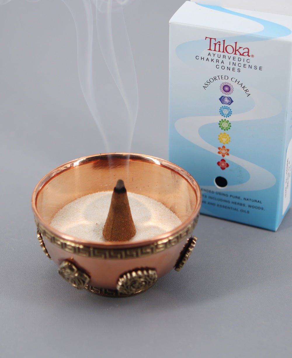 Chakra Cone Incense With Chakra Bowl Set - Incense
