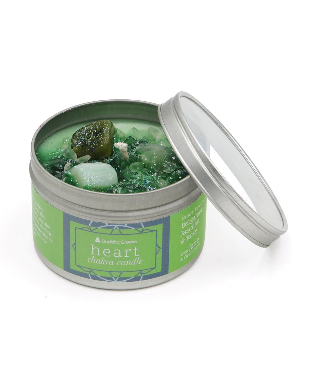 Chakra Gemstone Candles With Essential Oils - Candles Heart Chakra